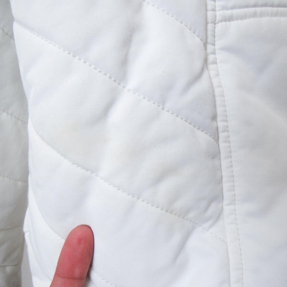 RARE VINTAGE Harley Davidson Quilted Jacket in White Ribbon Corset Detail Y2K-L - Picture 7 of 8